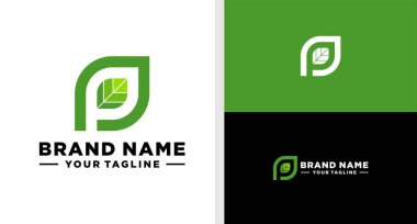 P harfi logo Negatif Boşluk Oluşturulabilir