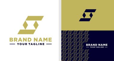 Harflerin logosu luxury monogramı düzenlenebilir