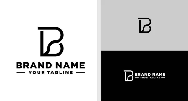 Linha Monograma Logo Editável — Vetor de Stock