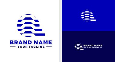 Q harfi logosu jeometrik dalga boyu verilebilir.