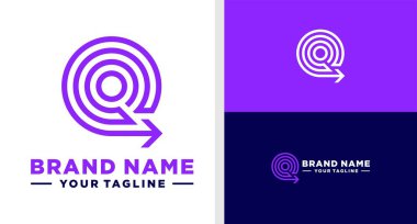 Q harfi logo oku dijital verimlilik.