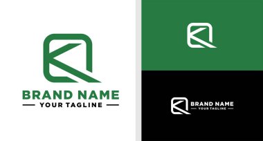 QK logo monogram jeometrik verimlilik