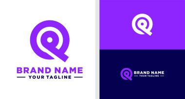 QP logo monogram jeometrik verimlilik