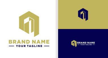 Q harfi logo inşaatı LUXURY Oluşturulabilir