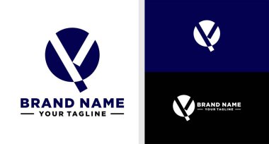 VQ logosu monogram Negatif Boşluk Yapılabilir