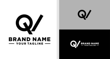 QV logo monogram Modeli Basit Düzenlenebilir