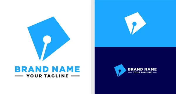 Kite Logo Pen Negative Διαθεσιμο — Διανυσματικό Αρχείο