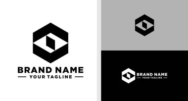 FF LOGO MONOGRAM HEXAGONAL UNUSUAL EDITABLE