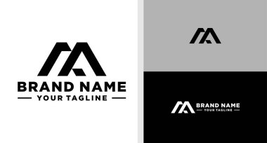 MF logosu monogram Unique jeometrik düzenleme