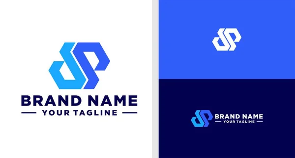 Logo Monogom Unique Geometric Editable — стоковый вектор