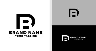 DR logosu monogram Negatif Uzay Basit Düzenlenebilir