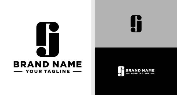 Logo Monogramme Élégant Luxe Simple Éditable — Image vectorielle