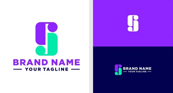Logo Monogram Bold Unique Editable — Vector de stock