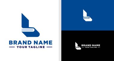 LETTER L LOGO BOOK SHAPE LIBRARY EDITABLE