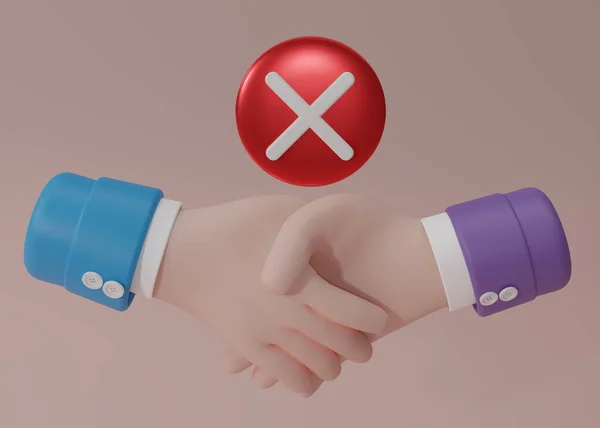 Handshake Icon Red Forbidden Sign Avoiding Physical Contact Corona Virus — 图库照片