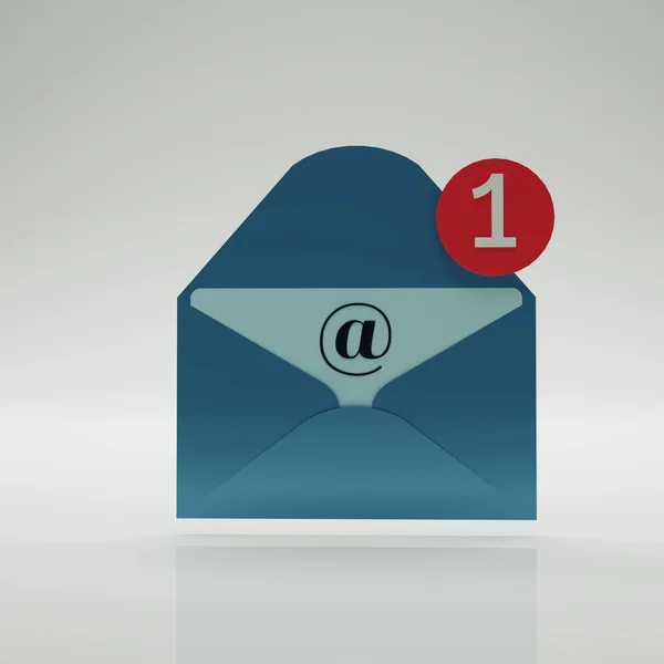 Blue Mail Lub Mail Izolowane Białym Tle Ikona Koperty Pocztowej — Zdjęcie stockowe