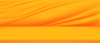 Katalog ürün reklamcılığı için Sarı İpek arkaplan tasarımı.