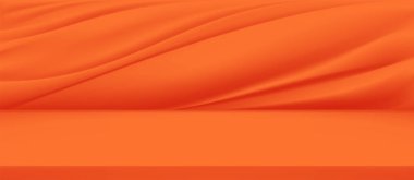 Katalog ürün reklamcılığı için turuncu kırmızı ipek arkaplan tasarımı.