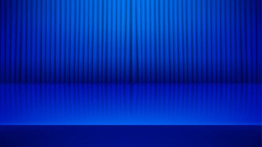 Mavi perde arkaplanı. Vektör illüstrasyonu.