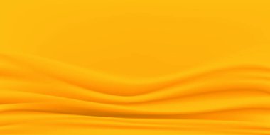 Soyut vektör arka plan lüks Amber bezi veya sıvı dalga. Soyut sarı kumaş dokusu. Dalgalı dalgalı ipek. Parlak pamuk kumaş. Kumaş, saten yumuşak dalga..