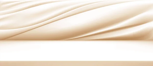 Бежевый Шелковый Фон Дизайн Рекламы Продукции Каталога — стоковый вектор