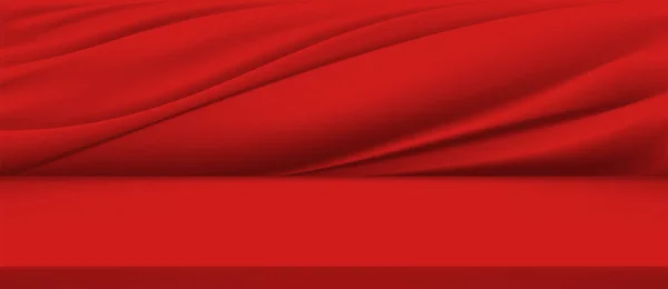 Red Silk Hintergrund Design Für Katalog Produktwerbung — Stockvektor