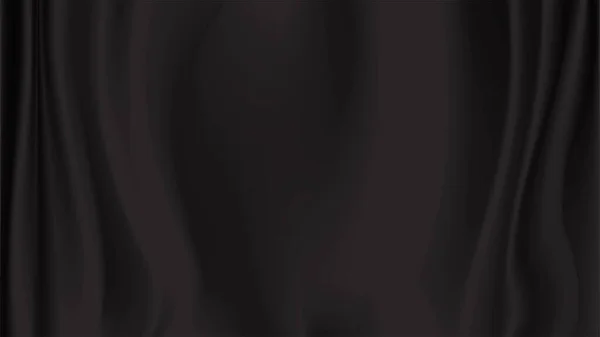 Abstracte Zwarte Zijde Vector Achtergrond Luxe Zwarte Doek Vloeibare Golf — Stockvector