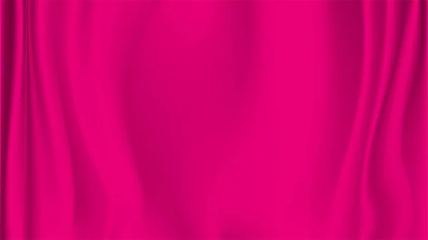 摘要粉红丝矢量背景 华丽的粉红色布或液体波 摘要面料纹理背景 布柔软的波浪 丝绸和光滑典雅的棉布的折边 — 图库矢量图片