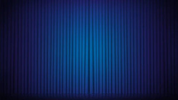 Mörkblå Gardin Bakgrund Vektorillustration — Stock vektor