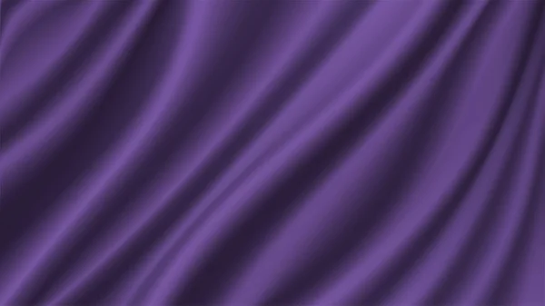 摘要矢量背景豪华紫色面料或液态波抽象或紫色面料背景 布柔软的波浪 丝绸和棉花的折边 — 图库矢量图片