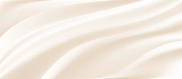 Luxus Bílé Tkaniny Textury Pozadí Detailní Záběr Vlnité Světle Zlaté — Stockový vektor