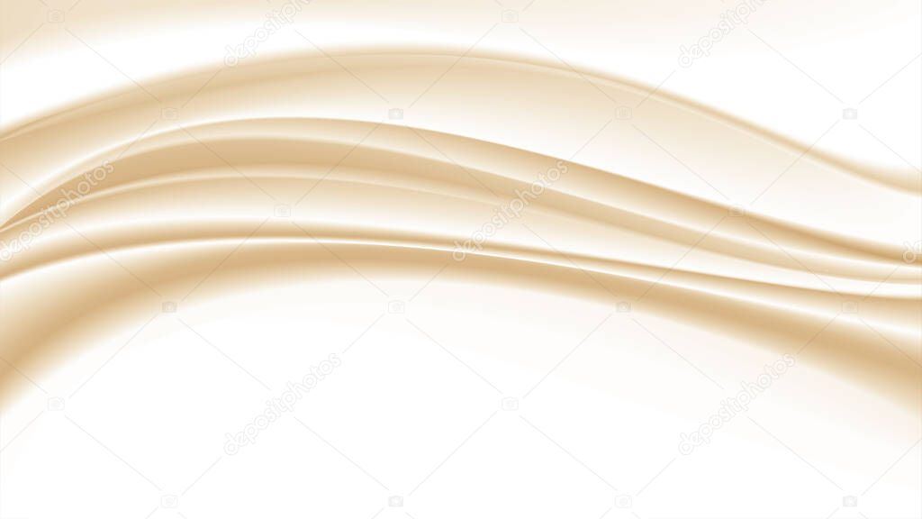 Abstract vector background luxury gold cloth or liquid wave. Abstract  fabric texture for show product. Beautiful background. Shiny silk fabric. Cloth soft wave. Creases of satin, silk, and cotton.