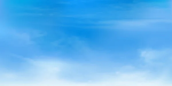 Panorama Cielo Azul Claro Detalle Nube Blanca Con Espacio Copia — Archivo Imágenes Vectoriales