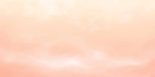 Panorama Cielo Amarillo Anaranjado Claro Detalle Nube Blanca Con Espacio — Vector de stock