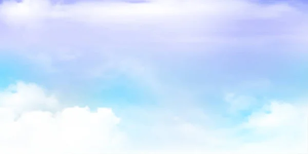 Panorama Limpar Céu Azul Detalhes Nuvem Branca Com Espaço Cópia — Vetor de Stock