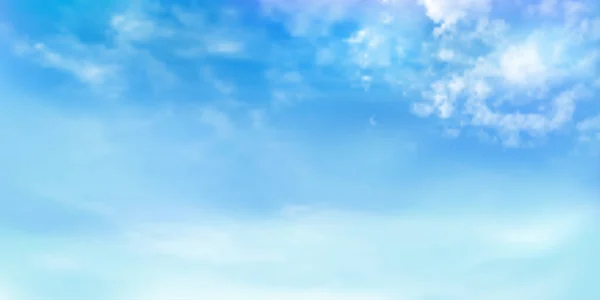 Panorama Klarer Blauer Himmel Und Weiße Wolkendetails Mit Kopierraum Sky — Stockvektor