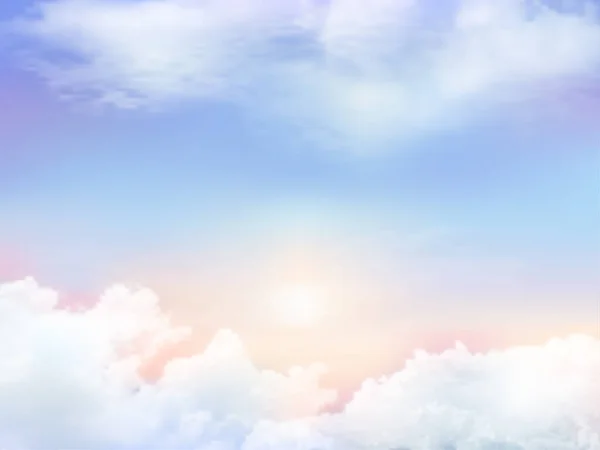 Heldere Blauwe Lucht Witte Wolk Detail Achtergrond Met Kopieerruimte Sky — Stockvector
