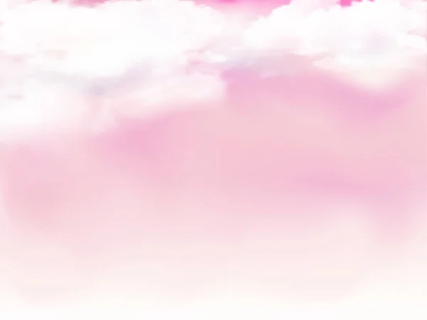 Рожеве Небо Біла Хмара Деталь Фоновому Режимі Копіюванням Простору Цукрові — стоковий вектор