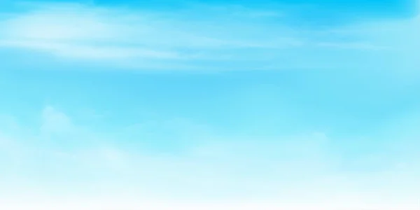 Panorama Jasná Modrá Obloha Bílý Mrak Detail Kopírovacím Prostorem Sky — Stockový vektor