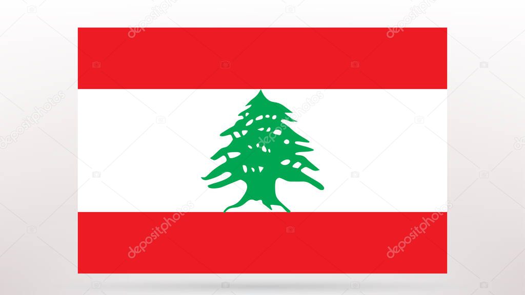 Lebanon flag.vector illustration