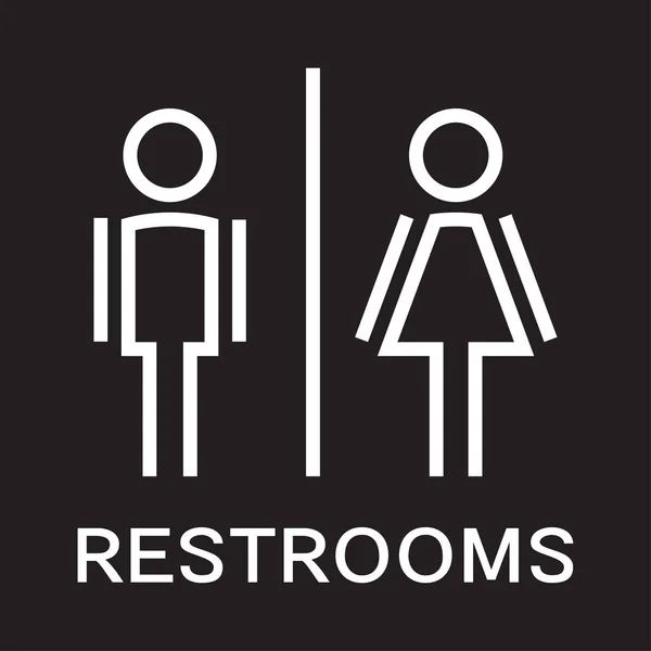 Männer Und Frauen Toilettensymbol Männer Und Frauen Badezimmersignal Toilettenvektorsymbol Für — Stockvektor