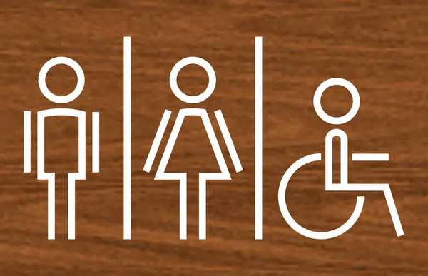 Мужчины Женщины Туалет Икона Мужчины Женщины Ванная Комната Белого Цвета — стоковый вектор