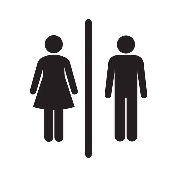 Icono Baño Hombres Mujeres Hombres Mujeres Signo Baño Icono Vector — Archivo Imágenes Vectoriales