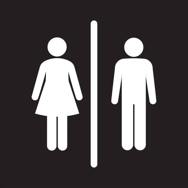 Icône Toilettes Pour Hommes Femmes Enseigne Salle Bain Pour Hommes — Image vectorielle