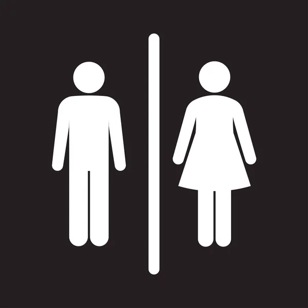 Ikona Toalety Pro Muže Ženy Ikona Toalety Pro Muže Ženy — Stockový vektor