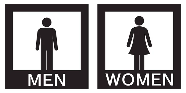 Ανδρών Και Γυναικών Τουαλέτα Εικονίδιο Άνδρες Και Γυναίκες Πινακίδα Τουαλέτας — Διανυσματικό Αρχείο