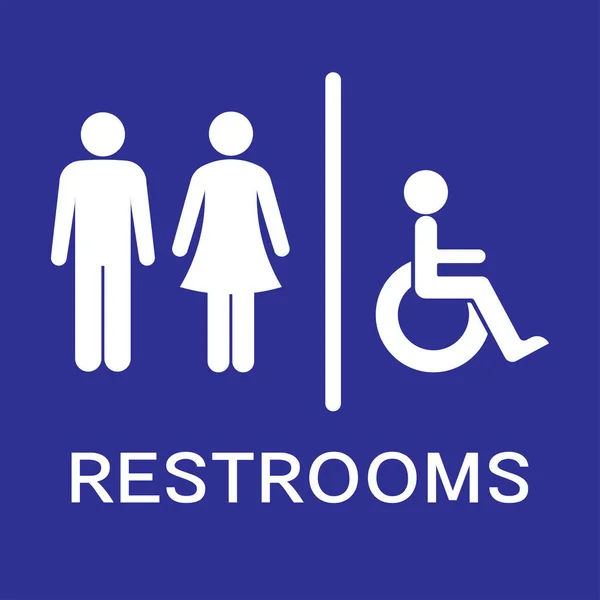 Ikon Toilet Pria Dan Wanita Pria Dan Wanita Memberi Isyarat - Stok Vektor