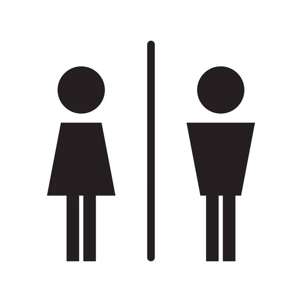 Ανδρών Και Γυναικών Τουαλέτα Εικονίδιο Άνδρες Και Γυναίκες Πινακίδα Τουαλέτας — Διανυσματικό Αρχείο