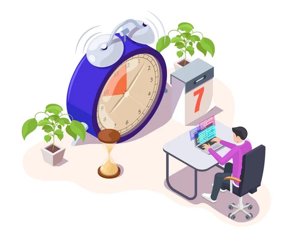Deadline calendar vector save time and management — Stok Vektör