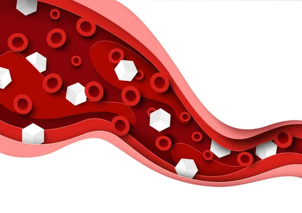 Zuckerzellen im Blutvektor Glukose im Blutkreislauf — Stockvektor